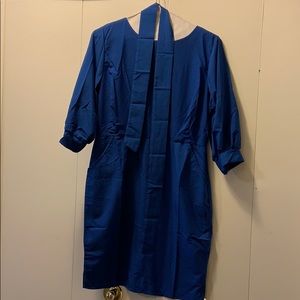 Royal blue work dress with pockets (never worn)